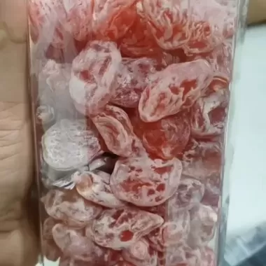 1Kg-500gr Xí muội đào hồng phấn - xí muội đào -Vô hủ pet 500 gr sản phẩm date mới 1