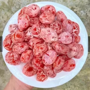 1Kg-500gr Xí muội đào hồng phấn - xí muội đào -Vô hủ pet 500 gr sản phẩm date mới 3