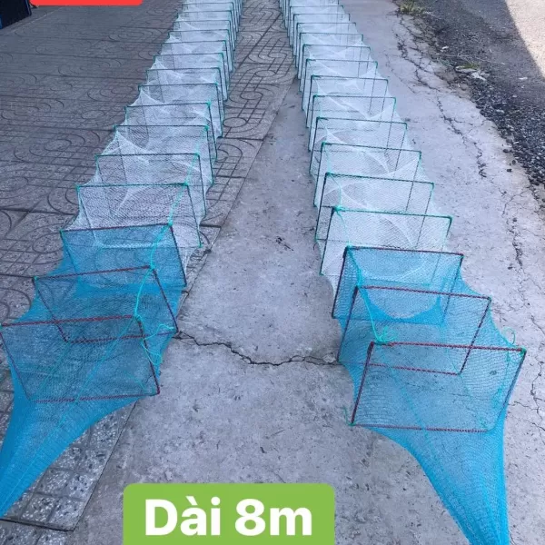 Hình ảnh sản phẩm lú 29 khung, 26 Cửa Ngục,lú bát quái, lú 12 cửa ngục - kích cỡ 25cm x 35cm, Dài 8,5m , 26 hom (Mắt lưới 0,7cm) ,nặng 3,3kg