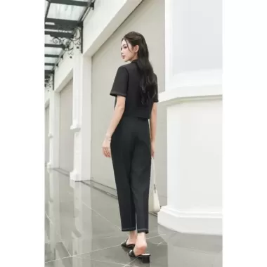 Áo Sơ Mi Nữ Dáng Croptop Cổ 2 Ve, Phối Quần Công Sở Ống Côn LAMER O64K24Q004, O65D24Q005 3 Áo Sơ Mi Nữ Dáng Croptop Cổ 2 Ve, Phối Quần Công Sở Ống Côn LAMER O64K24Q004, O65D24Q005 3