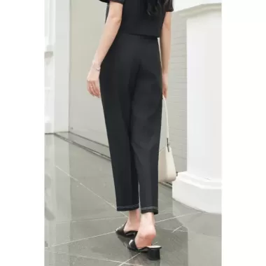 Áo Sơ Mi Nữ Dáng Croptop Cổ 2 Ve, Phối Quần Công Sở Ống Côn LAMER O64K24Q004, O65D24Q005 5 Áo Sơ Mi Nữ Dáng Croptop Cổ 2 Ve, Phối Quần Công Sở Ống Côn LAMER O64K24Q004, O65D24Q005 5