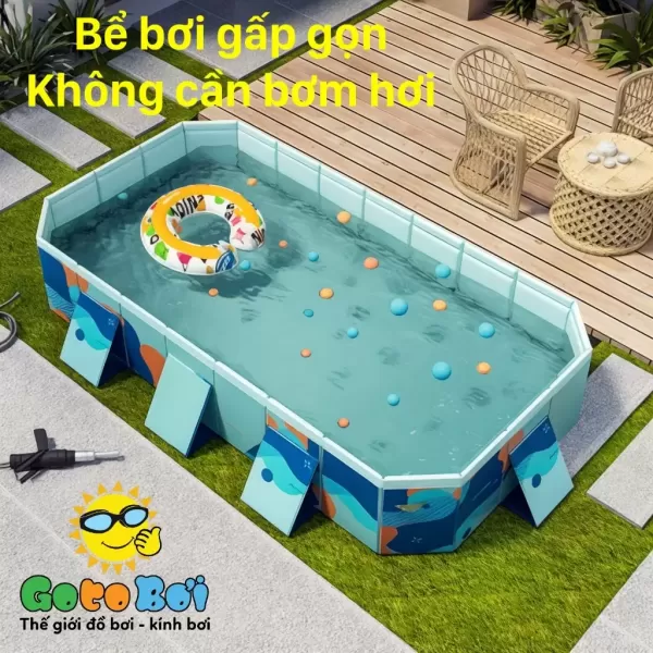 Trải nghiệm lắp đặt và sử dụng bể bơi gấp gọn không cần bơm hơi tại nhà