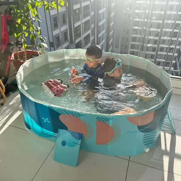 Hình ảnh sản phẩm Bể bơi gấp gọn, không cần bơm hơi kích thước lớn 1.6m/ 1.8m/ 2.1m/ 2.6m/ 3m - hàng nhập khẩu