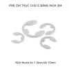 Bộ 10 phe gài trục chữ E bằng inox 304, có nhiều cỡ cho khách lựa chọn 3