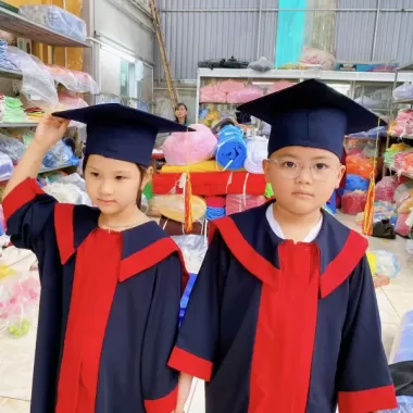 ✅Bộ Áo Cử Nhân Mầm Non Cho Bé Chup Ảnh Kỷ Yếu, Tốt Nghiệp Mẫu Giáo Hàng Đẹp 3
