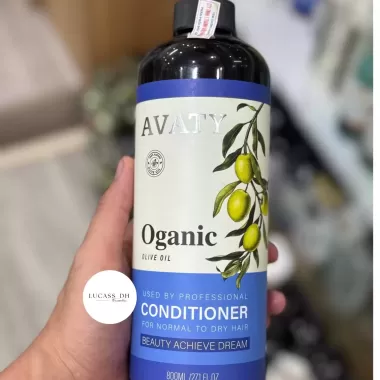Cặp Gội - Xả Avaty Oganic Olive Oil Phục Hồi Hư Tổn Ngăn Rụng Tóc 800ML