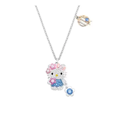 【Chính Hãng】swarovski Dây Chuyền Pha Lê Mười Hai Chòm Sao Hello Kitty Chuỗi Xương Đòn Vàng Trắng Thời Trang Đáng Yêu Kalung 5215030 Tặng Bạn Gái Một Món Quà