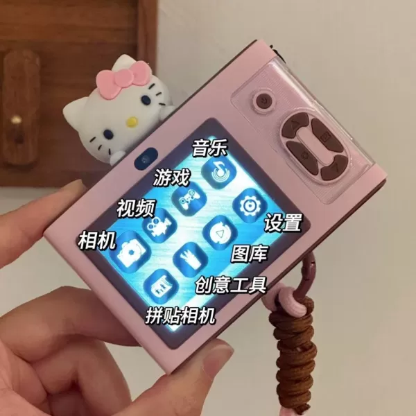Hình ảnh sản phẩm Camera Sanrio Hello Kitty 9600W HD Pixel Mini Di Động Trẻ Em Tích Hợp Trò Chơi Âm Nhạc 4K HD ccd camera Bé Gái Quà Tặng Sinh Nhật Cho Bé Gái