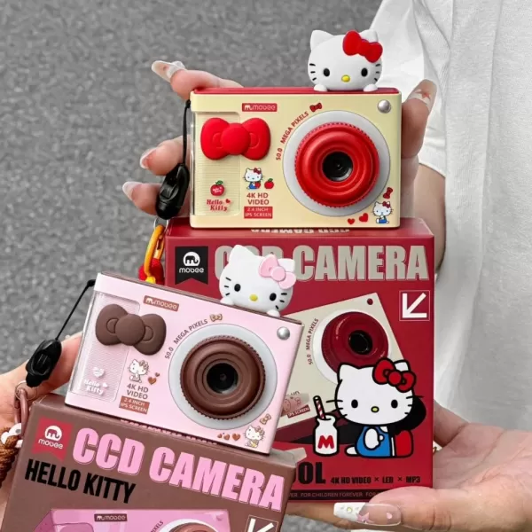 Hình ảnh sản phẩm Camera Sanrio Hello Kitty 9600W HD Pixel Mini Di Động Trẻ Em Tích Hợp Trò Chơi Âm Nhạc 4K HD ccd camera Bé Gái Quà Tặng Sinh Nhật Cho Bé Gái