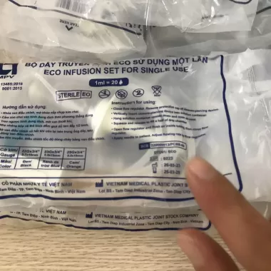 Dây truyền dịch, truyền nước biển, truyền tĩnh mạch MPV