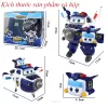Đồ chơi máy bay biến hình robot Super wings mô hình cảnh sát Paul , Jett tia chớp, Donnie thông minh và thú cưng siêu cấp đồ chơi trẻ em