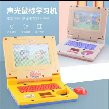 Đồ chơi máy tính laptop cho bé, máy tính bảng có chuột kèm đèn led phát nhạc giúp bé tránh xa điện thoại