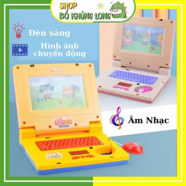 Đồ chơi máy tính laptop cho bé, máy tính bảng có chuột kèm đèn led phát nhạc giúp bé tránh xa điện thoại