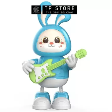 Đồ chơi thỏ đánh đàn guitar có đèn nhac cho bé vui nhộn , Đồ chơi thỏ phát nhạc nhún nhảy cho trẻ giải trí TP Store 4