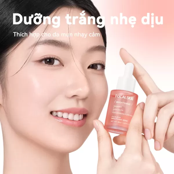 Hình ảnh sản phẩm FOCALSKIN Serum Dưỡng Trắng Da Mờ Thâm Mụn Gấp Đôi Vitamin C + Niacinamide B3 +  Alpha Arbutin 30ml