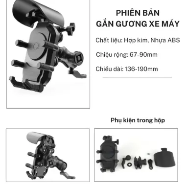 Giá đỡ điện thoại xe máy kẹp điện thoại Giảm xóc chống sốc che nắng chống trộm Sạc không dây YF285