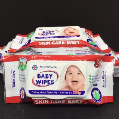 Giá Sỉ ( Thùng 20 gói) Khăn giấy ướt Baby Wipes 80g 4
