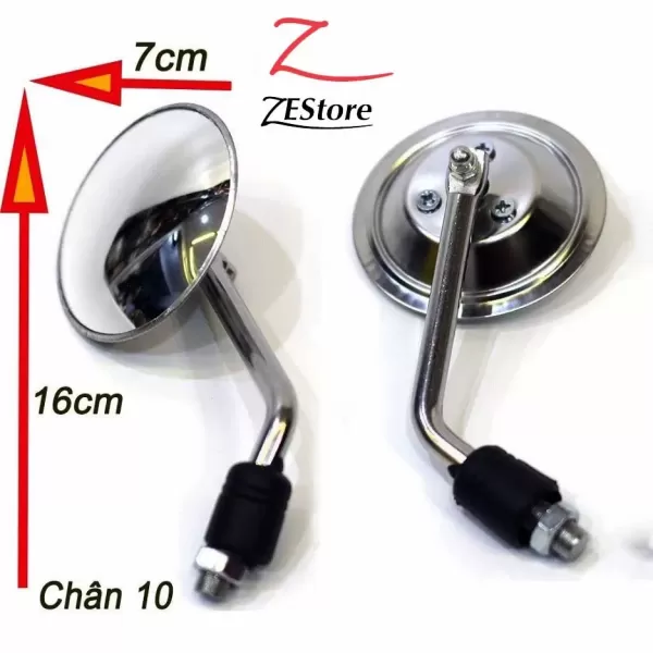 Đánh giá thực tế gương chiếu hậu gương cầu lồi 10 ly vs 8y: lựa chọn phù hợp cho từng kiểu xe máy