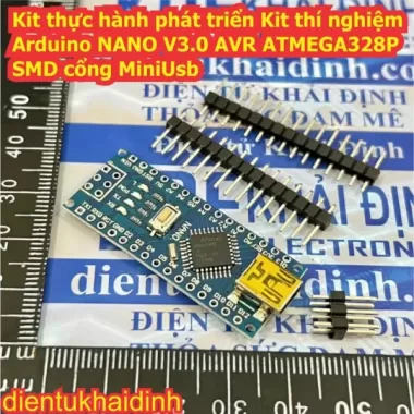 Kit thực hành phát triển, Kit thí nghiệm Arduino NANO V3.0 AVR ATMEGA328P SMD cổng MiniUsb Usb type-C kde4696