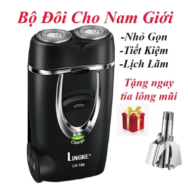 [ LK-188 ] Máy Cạo Râu Mini 2 Lưỡi Cạo Nổi - Máy Cạo Râu Đa Năng Đầu Cạo Chống Nước - TCS 5