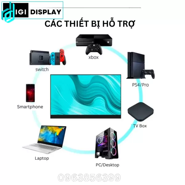 Hình ảnh sản phẩm Màn hình di động IPS 100%sRGB FHD 2K/4K Type C/HDMI - Portable Monitor
