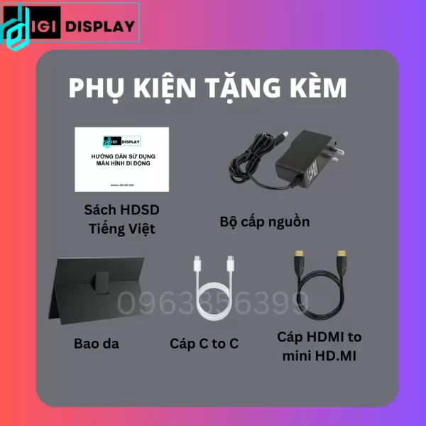 Hình ảnh sản phẩm Màn hình di động IPS 100%sRGB FHD 2K/4K Type C/HDMI - Portable Monitor