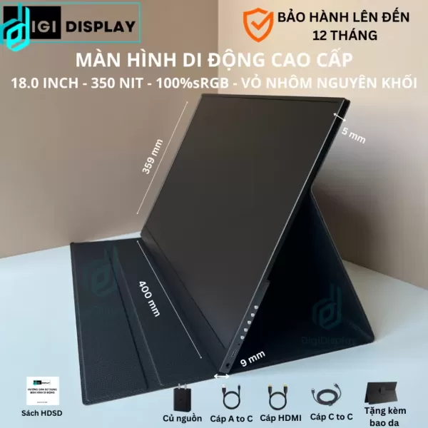 Hình ảnh sản phẩm Màn hình di động IPS 100%sRGB FHD 2K/4K Type C/HDMI - Portable Monitor