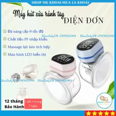 Máy hút sữa rảnh tay thông minh không dây, 9 mức độ có masage, vắt sữa, kích sữa không đau, không chứa BPA-Khoaibaby 2