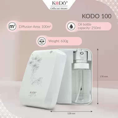 Máy Khuếch Tán Tinh Dầu Kodo 100 - Máy Xông Tinh Dầu Tạo Hương Thơm - Diện Tích Dưới 100m2 - Điều Khiển Qua Điện Thoại