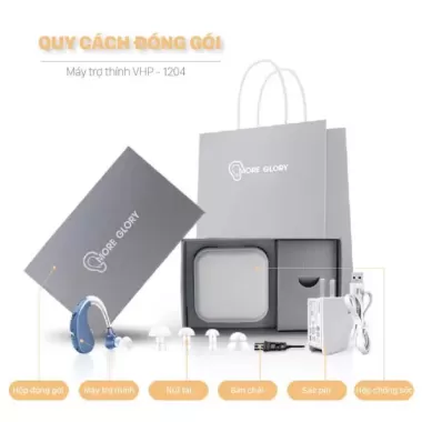 MÁY TRỢ THÍNH KHÔNG DÂY VHP 1204 [ BẢO HÀNH 24 THÁNG ] TAI NGHE TRỢ THÍNH ĐEO VÀNH TAI, KHỬ TIẾNG ỐN, KHÔNG GÂY ĐAU TAI 5