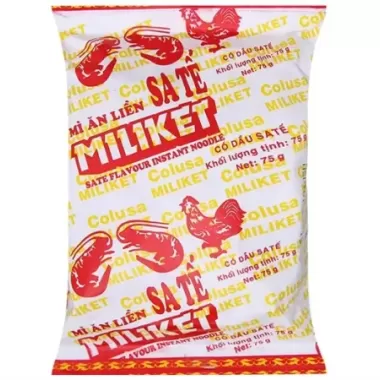 Mì Miliket Giấy Hai Con Tôm Thùng 30 gói 75g (Viền Xanh) Mì Miliket Giấy Hai Con Tôm Thùng 30 gói 75g (Viền Xanh)
