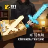 Mô Hình Gỗ Kiếm Minecraft (Kim Cương, Nether) | Tô Sẵn &amp; KIT Tự Tô Màu 1