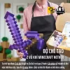 Mô Hình Gỗ Kiếm Minecraft (Kim Cương, Nether) | Tô Sẵn &amp; KIT Tự Tô Màu 4