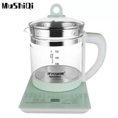 Mushiqi Peskoe Đa Chức Năng Ấm đun nước điện Với Dày Thủy Tinh Cho Pha Trà Và Súp 2 Mushiqi Peskoe Đa Chức Năng Ấm đun nước điện Với Dày Thủy Tinh Cho Pha Trà Và Súp 2