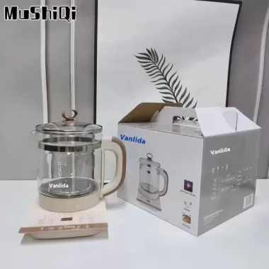 Mushiqi Peskoe Đa Chức Năng Ấm đun nước điện Với Dày Thủy Tinh Cho Pha Trà Và Súp 3 Mushiqi Peskoe Đa Chức Năng Ấm đun nước điện Với Dày Thủy Tinh Cho Pha Trà Và Súp 3