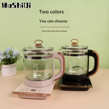 Mushiqi Peskoe Đa Chức Năng Ấm đun nước điện Với Dày Thủy Tinh Cho Pha Trà Và Súp 6 Mushiqi Peskoe Đa Chức Năng Ấm đun nước điện Với Dày Thủy Tinh Cho Pha Trà Và Súp 6