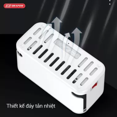 Ổ điện đóng hộp Drapow SK26 5 ổ cắm 2500W, 1 cổng Type C 20W,1 cổng QC 18W, 1 cổng USB-A 12W, Sạc không dây 3 Ổ điện đóng hộp Drapow SK26 5 ổ cắm 2500W, 1 cổng Type C 20W,1 cổng QC 18W, 1 cổng USB-A 12W, Sạc không dây 3
