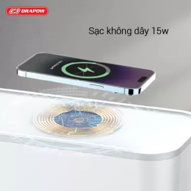 Ổ điện đóng hộp Drapow SK26 5 ổ cắm 2500W, 1 cổng Type C 20W,1 cổng QC 18W, 1 cổng USB-A 12W, Sạc không dây 5 Ổ điện đóng hộp Drapow SK26 5 ổ cắm 2500W, 1 cổng Type C 20W,1 cổng QC 18W, 1 cổng USB-A 12W, Sạc không dây 5