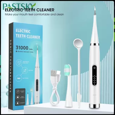 PASTSKY Electric Toothbrush Electric Sonic Dental Scaler 31,000 times/minute Vibrations 5 Modes IPX6 Waterproof Portable Tartar Teeth Cleaner Tool Ultrasonic Calculus Remover 1