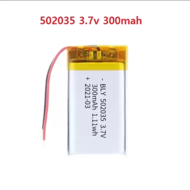 Pin Sạc 3.7V 300mah 502035 Lithium Polymer  Cho tai nghe,loa Mp3 MP4 MP5 GPS PSP Bluetooth hàng mới 3