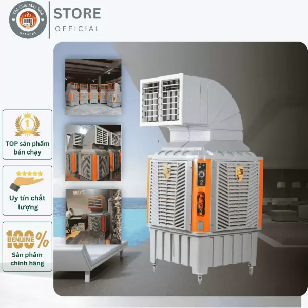 Hình ảnh sản phẩm Quạt Điều Hòa Hơi Nước Công Nghiệp NINESHIELD 130L Quạt Điều Hòa Hơi Nước Công Suất Lớn Bảo Hành 12 Tháng