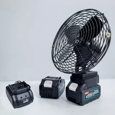 🔥🔥Quạt Tích Điện Pin 10-15 Cell Dùng Liên Tục 4-8H, Quạt Makita Để Bàn 2 Cấp Độ Gió Siêu Mát