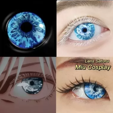 [Sẵn] Lens Cosplay Satoru Gojo - Jujutsu Kaisen: Chú thuật hồi chiến - Kính áp tròng [Miu copslay] 1