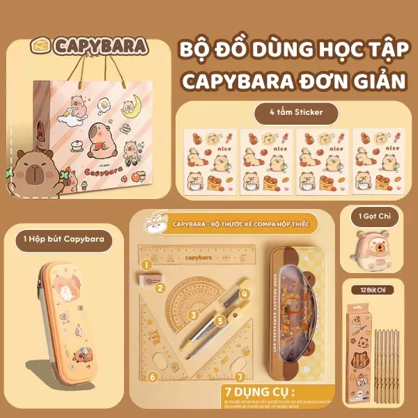 Trải nghiệm thực tế: Đánh giá bộ set quà dụng cụ học tập Capybara cho học sinh