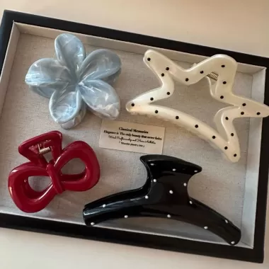 Cổ Điển Gradient Plumeria Hoa Kẹp Tóc Kẹp Kẹp Barrettes Phụ Kiện 2