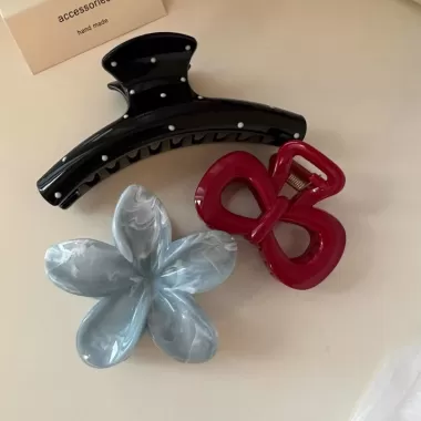 Cổ Điển Gradient Plumeria Hoa Kẹp Tóc Kẹp Kẹp Barrettes Phụ Kiện 3