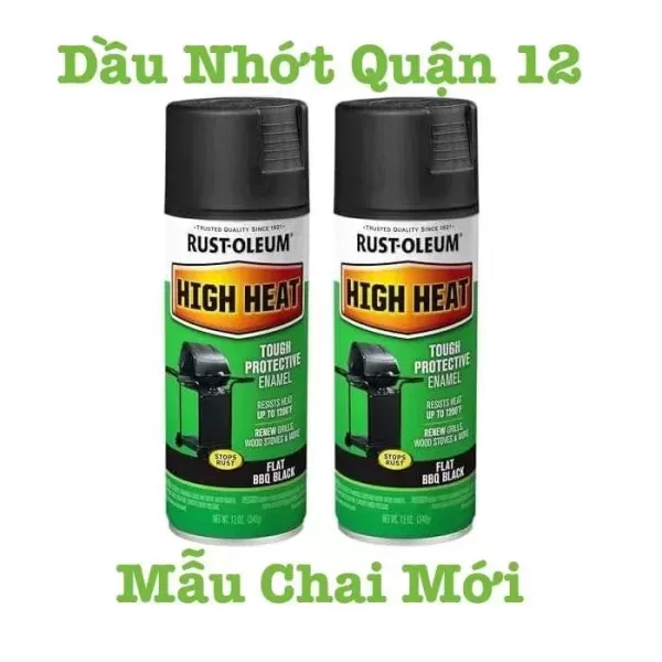 Hình ảnh sản phẩm Sơn Chịu Nhiệt Dùng Sơn Pô Xe Máy - Xe Hơi Ôtô RUST-OLEUM High Heat Spray Sản Phẩm Cao Cấp Made in USA