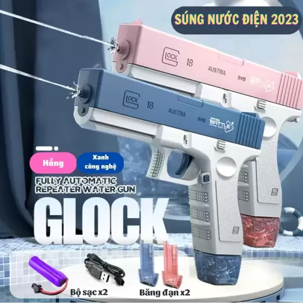 Hình ảnh sản phẩm Súng Nước GLOCK Súng Phun Nước Mùa Hè Phiên Bản Mới Chất Lượng Cao