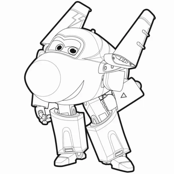 Hình ảnh sản phẩm Super Wings Đội Bay Siêu Đẳng - Set 10 Tờ Tranh Tô Màu A4 A5 Dành Cho Màu Sáp, Màu Chì - TRANH TÔ MÀU COLOR LAND