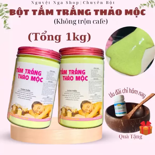 Hình ảnh sản phẩm [TẶNG 10G BỘT TINH CHẤT NIACINAMIDE] BỘT TẮM TRẮNG THẢO MỘC 500G,CAMICOSMETIC